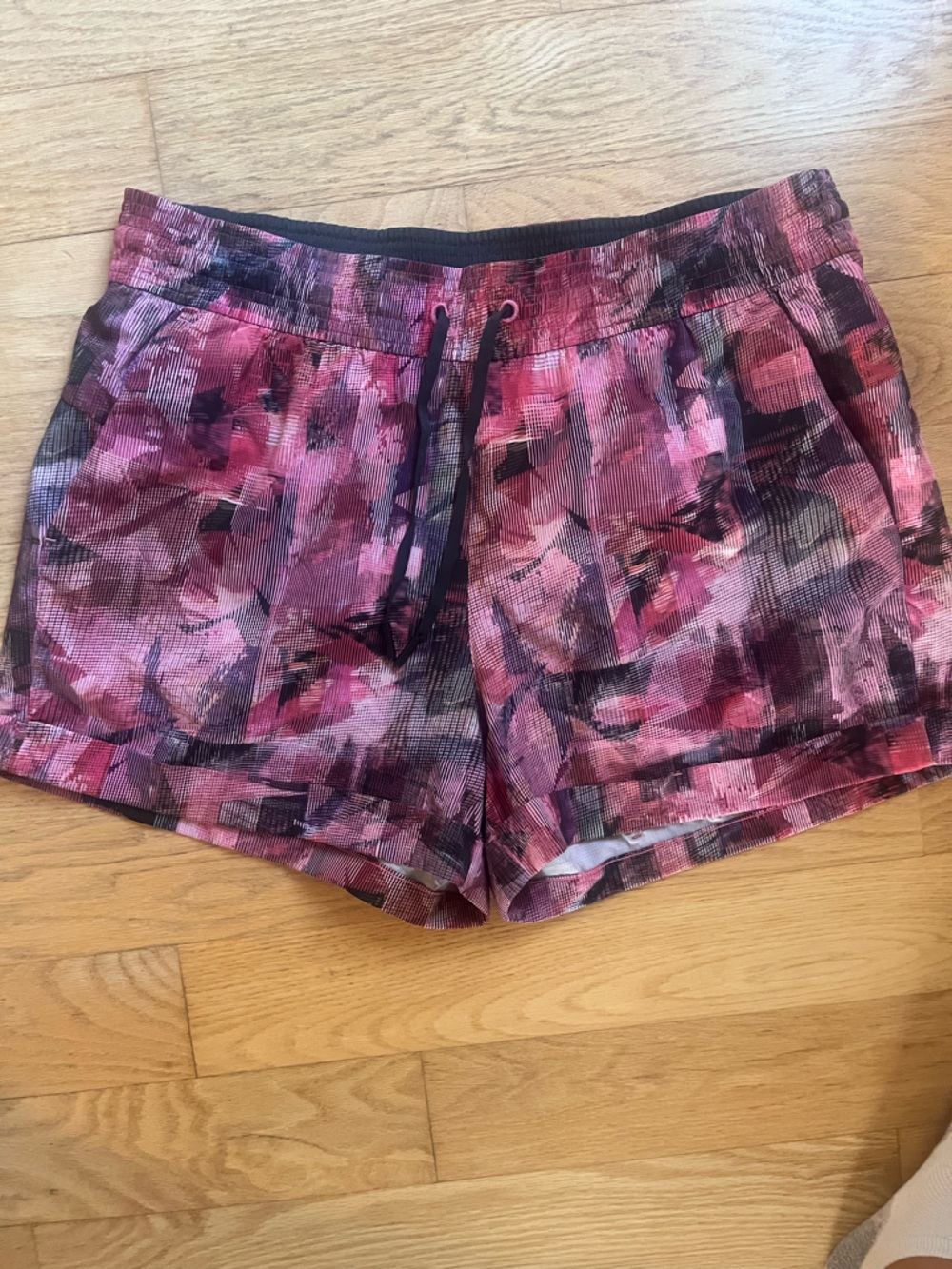 lululemon athletica Black and Pink Athletic Shorts